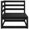 Salon de jardin 8 pcs noir bois de pin massif 557624557624