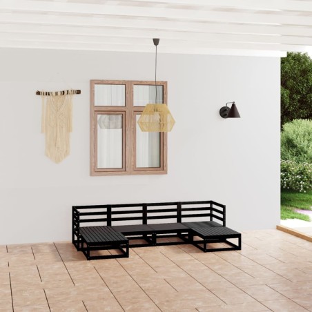 Salon de jardin 6 pcs bois de pin massif 557626557626