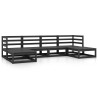 Salon de jardin 6 pcs bois de pin massif 557626557626