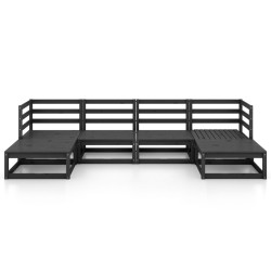 Salon de jardin 6 pcs bois de pin massif 557626557626