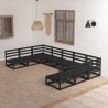 Salon de jardin 9 pcs bois de pin massif 557628557628