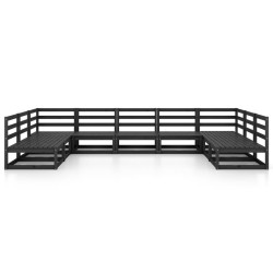 Salon de jardin 9 pcs bois de pin massif 557628557628