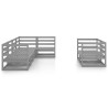 Salon de jardin 7 pcs Gris Bois de pin massif 557630557630