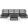 Salon de jardin 7 pcs bois de pin massif 557632557632