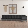 Salon de jardin 6 pcs avec coussins Bois de pin massif 557634557634