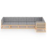 Salon de jardin 6 pcs avec coussins Bois de pin massif 557635557635