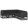 Salon de jardin 5 pcs avec coussins Bois de pin massif 557638557638