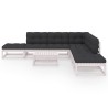 Salon de jardin 8 pcs avec coussins Bois de pin massif 557639557639