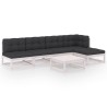Salon de jardin 6 pcs avec coussins Bois de pin massif 557644557644