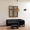 Salon de jardin 5 pcs avec coussins Bois de pin massif 557647557647
