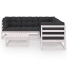 Salon de jardin 6 pcs avec coussins Bois de pin massif 557648557648