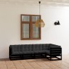 Salon de jardin 5 pcs avec coussins Bois de pin massif 557650557650