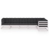 Salon de jardin 6 pcs avec coussins Bois de pin massif 557651557651
