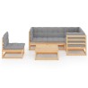 Salon de jardin 6 pcs avec coussins Bois de pin massif 557653557653