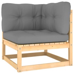 Salon de jardin 6 pcs avec coussins Bois de pin massif 557654557654