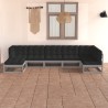 Salon de jardin 7 pcs avec coussins Bois de pin massif 557657557657