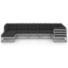 Salon de jardin 7 pcs avec coussins Bois de pin massif 557657557657