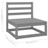 Salon de jardin 7 pcs Bois de pin massif 557664557664