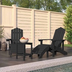 Chaises de jardin Adirondack repose-pied table PEHD Anthracite 557667557667