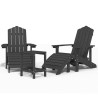 Chaises de jardin Adirondack repose-pied table PEHD Anthracite 557667557667