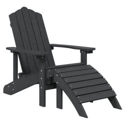 Chaises de jardin Adirondack repose-pied table PEHD Anthracite 557667557667