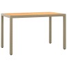 Ensemble à manger de jardin et coussins 3 pcs Poly rotin Beige 557671557671