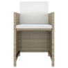 Ensemble à manger de jardin et coussins 5 pcs Poly rotin Beige 557673557673
