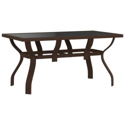 Ensemble à manger de jardin 7 pcs Marron et noir 557676557676