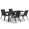Ensemble à manger de jardin 5 pcs Noir 557680557680