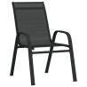 Ensemble à manger de jardin 5 pcs Noir 557680557680