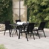 Ensemble à manger de jardin 5 pcs Noir 557682557682