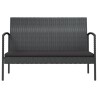 Salon de jardin 8 pcs avec coussins résine tressée noir 557684557684