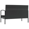 Salon de jardin 8 pcs avec coussins résine tressée noir 557684557684