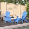 Chaises de jardin Adirondack repose-pied table PEHD Bleu aqua 557686557686