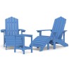 Chaises de jardin Adirondack repose-pied table PEHD Bleu aqua 557686557686