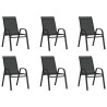 Ensemble à manger de jardin 7 pcs Noir 557687557687