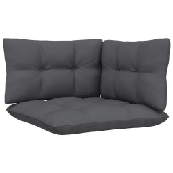 Salon de jardin 6 pcs avec coussins anthracite bois de pin 557689557689