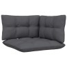 Salon de jardin 6 pcs avec coussins anthracite bois de pin 557689557689