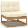 Salon de jardin 5 pcs avec coussins Bois de pin massif 557695557695