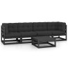 Salon de jardin 5 pcs avec coussins Bois de pin massif 557696557696