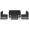 Salon de jardin 5 pcs avec coussins Bois de pin massif 557698557698