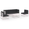 Salon de jardin 6 pcs avec coussins Bois de pin massif 557701557701