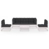 Salon de jardin 6 pcs avec coussins Bois de pin massif 557701557701