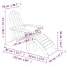 Chaises de jardin Adirondack lot de 2 repose-pieds PEHD Bleu 557709557709
