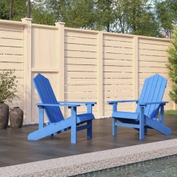 Chaises de jardin Adirondack lot de 2 PEHD Bleu aqua 557710557710