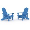 Chaises de jardin Adirondack lot de 2 PEHD Bleu aqua 557710557710