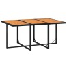 Ensemble à manger de jardin coussins 7pcs Résine tressée Noir 557711557711