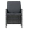 Ensemble à manger de jardin coussins 5pcs Résine tressée Gris 557713557713