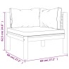 Canapé de jardin à 2 places avec coussin Bois d'acacia massif 557725557725