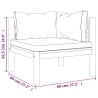 Canapé de jardin à 3 places avec coussin Bois d'acacia massif 557727557727